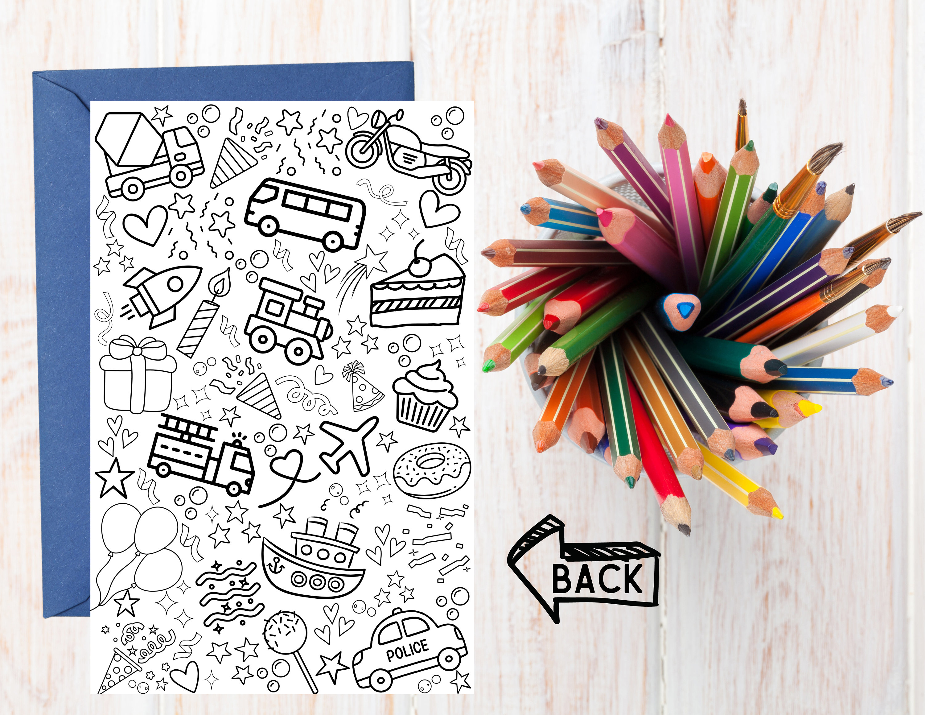 Happy Birthday Dad Coloring Card for Kids Printable Instant Digital ...