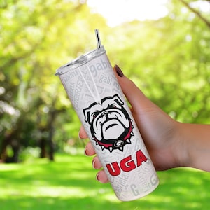 Personalized College Logo Tumbler: 20oz Stainless Steel Skinny Tumbler