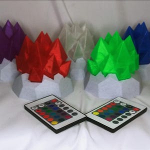 Crystal Desk Light, Crystal Night Light, Glowing Crystal Rock