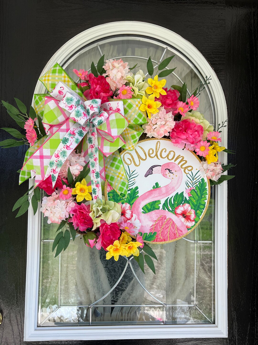 Pink Flamingo Welcome Gartenflagge – Doppelseitig, Tropisch, 31,8 X 45,7 Cm, Wetterfest
