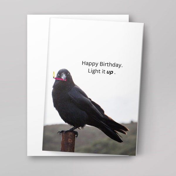 Birthday Card | Crow