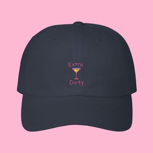 Embroidered Dirty Martini Hat, Martini Bachelorette Cap, Women&#39;s 21st Birthday Attire, Signature Cocktail Preppy Stuff, Vegas Bachelorette