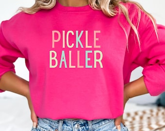 Sudadera de Pickleball, Accesorio de Pickleball, Cuello Redondo del Equipo de Pickleball, Regalo de Pickleball, Regalo para ella, Fiesta de Pickleball, Pickleball Personalizado
