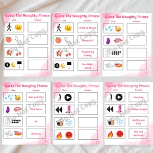 Devinez la phrase jeu EVJF, TÉLÉCHARGEMENT NUMÉRIQUE, cartes de jeu amusantes pour shower de mariage, soirée jeux pour filles adultes, jeux EVJF nuls