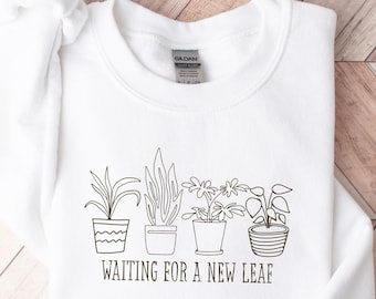 Suéter feminino com estampa de plantas | Moletom para mães de plantas | Moletom para jardinagem | Mais uma planta | Moletom botânico | Camiseta de jardinagem