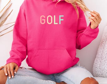 Golf Sweatshirt, adrette Golf Hoodie, Golf-Liebhaber-Geschenk, Golfen Kapuzen-Sweatshirt, Golf Geschenk für Frauen, trendige Golferkleidung, Golf-Trainer Geschenk