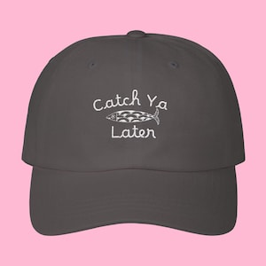Sardines Embroidered Hat, Catch Ya Later Gift For Sardine Fish Lover, Fishermancore Vintage Cap, Fisherman Aesthetic, Tin Fish, Can Fish