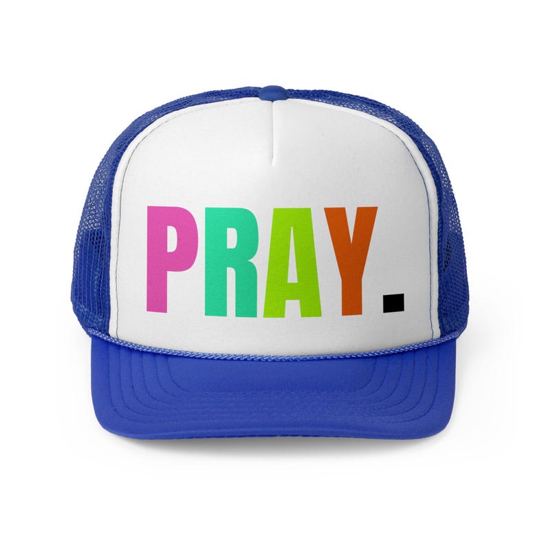 Christian Trucker Hat, Pray Snapback Hat, Religious hat for women, Faith Mesh Hat, gift for teenage girl, Christian Gifts, Confirmation Gift image 8