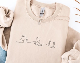 Horse Girl Era Sweatshirt, Horse Lover Gift, Western Cowgirl Shirt, Horse Riding Sweater, Country Girl Cowgirl Gift, Equestrian Crewneck