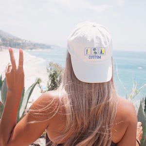 Custom Sardines Fisherman Aesthetic Embroidered Cap, Coastal Beach Bachelorette Attire, Nantucket Seashell Hat, Fishermancore Hat, Cape Cod
