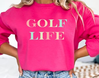 Golf-Sweatshirt für Frauen, Damen-Golf-Pullover, lässige Golfer-Geschenke, Damen-Golf-Geschenke, Golf-Team-Shirts, trendige Golf-Mutter-Crewneck
