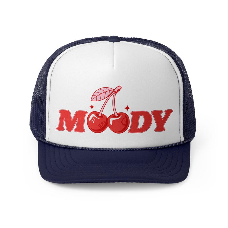Funny Cherry Women's Trucker Hat, Moody Summer Snapback, Cool Girl Coquette Mesh Cap, Soft Girl Style, Pool Party Outfits, Girls Trip Attire image 9