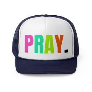 Christian Trucker Hat, Pray Snapback Hat, Religious hat for women, Faith Mesh Hat, gift for teenage girl, Christian Gifts, Confirmation Gift image 9