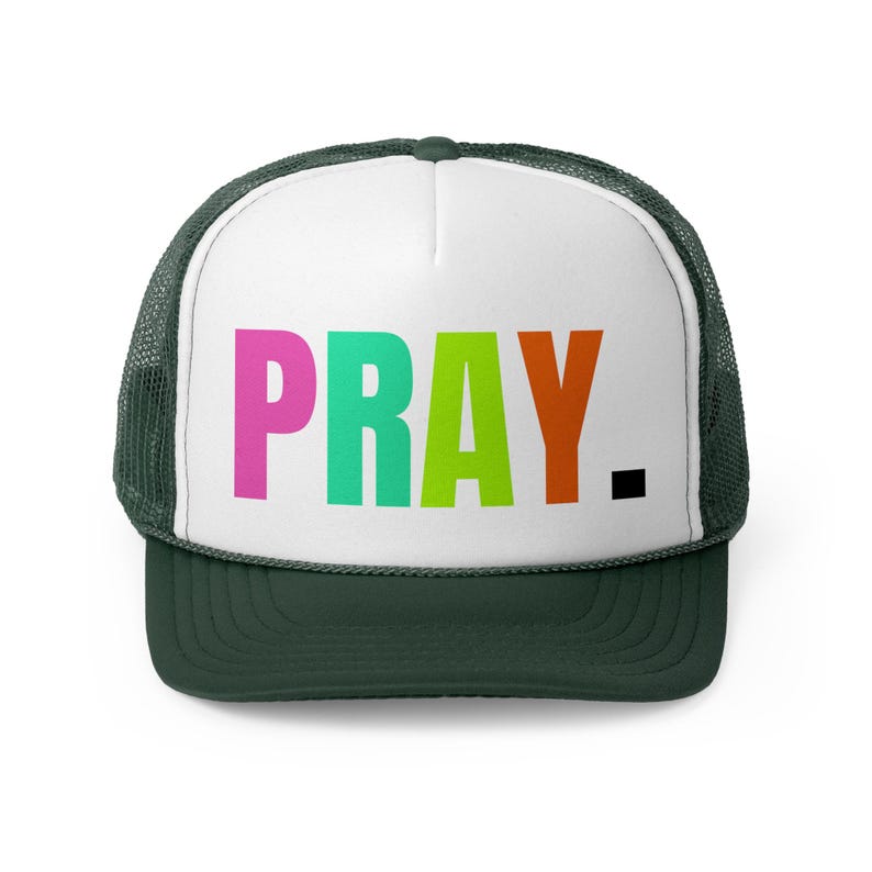 Christian Trucker Hat, Pray Snapback Hat, Religious hat for women, Faith Mesh Hat, gift for teenage girl, Christian Gifts, Confirmation Gift image 7