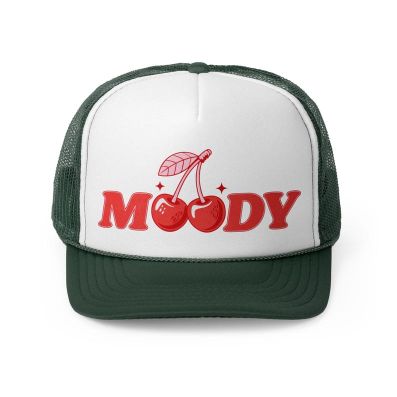 Funny Cherry Women's Trucker Hat, Moody Summer Snapback, Cool Girl Coquette Mesh Cap, Soft Girl Style, Pool Party Outfits, Girls Trip Attire image 7