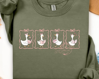 Silly Goose Library Sweatshirt | Bookworm Sweater | Book Themed Gifts | Bookish Things | Librarian Sweatshirt