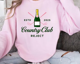 Funny Women's Golf Sweatshirt, Preppy Ladies Golf Crewneck, Country Club Style, Old Money Aesthetic, Trendy Golfer Attire, Golfing Apparel