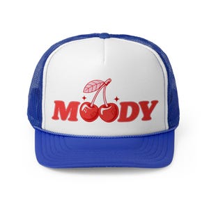 Funny Cherry Women's Trucker Hat, Moody Summer Snapback, Cool Girl Coquette Mesh Cap, Soft Girl Style, Pool Party Outfits, Girls Trip Attire image 8