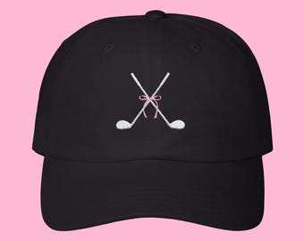 Embroidered Women's Golf Hat, Coquette Golfing Hat, Women's Golf Gifts, Ladies Golfer Attire, Country Club Aesthetic, Teenage Girl Gifts