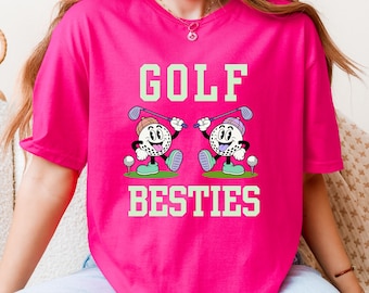 Golf Besties Womens Shirts, Matching Golf Team Graphic Tees, Golf League Tshirts, Golf Pair Shirts, Womens Golf Gifts, Golf Bachelorette Top
