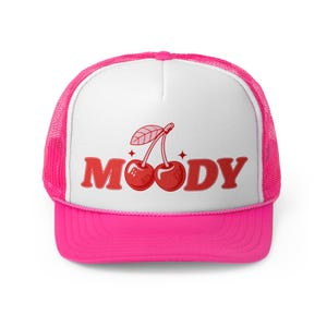 Funny Cherry Women's Trucker Hat, Moody Summer Snapback, Cool Girl Coquette Mesh Cap, Soft Girl Style, Pool Party Outfits, Girls Trip Attire image 5