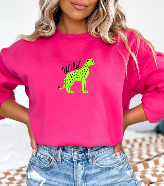 Neon Green Leopard Hoodie Women's Colorful Faux Fur Jacket