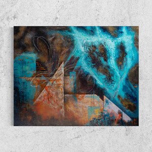 Schwung entwirrt | Original Acryl Gemälde auf Leinwand Abstrakte Wandkunst Wanddekoration