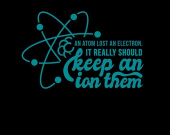 Science Joke Digital Download | Atom Lost an Electron Pun | Chemistry Gift Printable