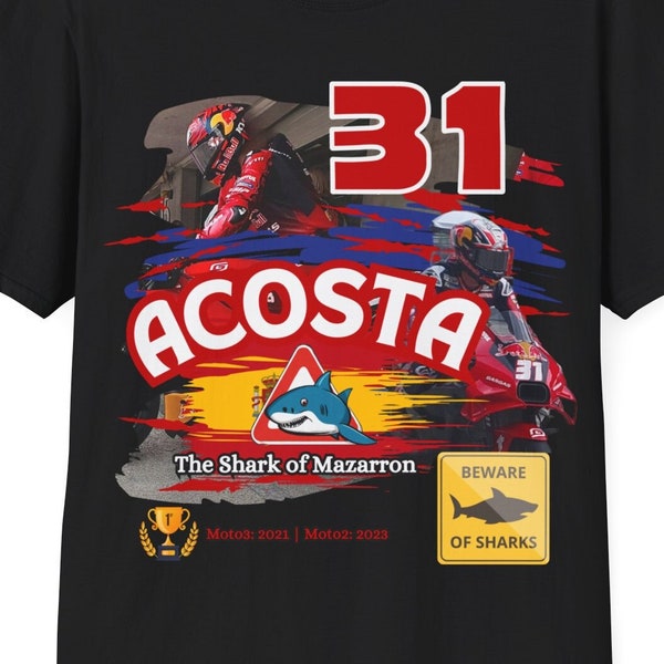 Pedro Acosta MotoGP t shirt: "The Shark of Mazarron" II