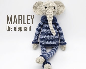 Marley el elefante - Patrón de crochet PDF