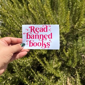 Read Banned Booked Car Decal I Read Banned Books Stickers Vinyl Car Bumper Sticker