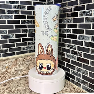 Tumbler Labubu 20oz Tumbler The Monsters Labubu Drinkware Popmart Labubu Water Bottle Labubu Doll Skinny Tumbler 20 oz Labubu Fan Gift