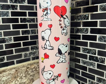 Cartoon Dog Valentine’s Day Tumbler 20oz Valentine's Drinkware Gift