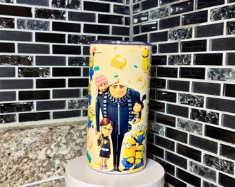 Despicable Me Tumbler: 12oz Insulated Minion Cup with Straw
