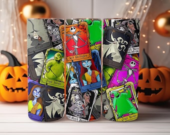Jack & Sally Nightmare Tumbler: 20oz Stainless Steel Halloween Drinkware