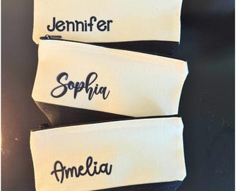 Personalized Cosmetic Bag: Custom Makeup Gift, Bridal Party Favor