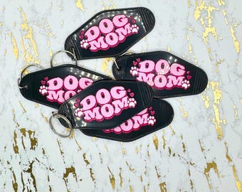 Dog Mom Hotel Keychain: Retro Motel Style Accessory