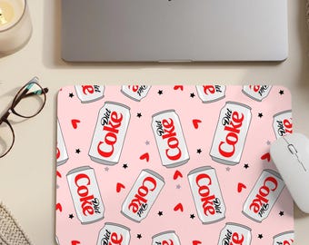 Diet Coke Heart Mouse Pad Desk Accessory Office Gift for Coke Lovers