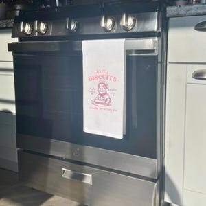Kitty Biscuits Flour Sack Towel, Cat Sack Towel, Cat Flour Sack Dish Towel, Cat Flour Sack Kitchen Towel, Cat Tea Towel, Cat Kitchen Decor
