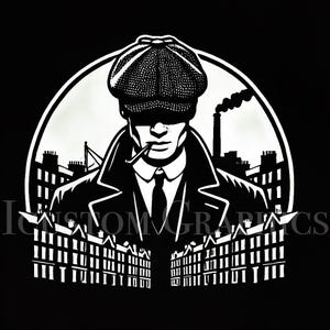 Peaky Blinders files in PNG JPG Cillian Murphy  Silhouette Wall art print files for cut Instant digital files edit design image vinyl decal