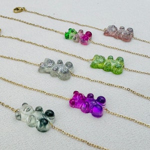 Bracelets "KAWAII" en acier inoxydable pour filles | Bracelets Oursons | Bijoux enfants | Idées cadeaux pour anniversaires | bijoux d'été.
