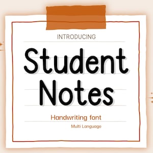 Handwriting font, Handwritten font, Neat font, Goodnotes font, Planner font, Cute font, Note taking font, iPad font, Study notes font, Fonts