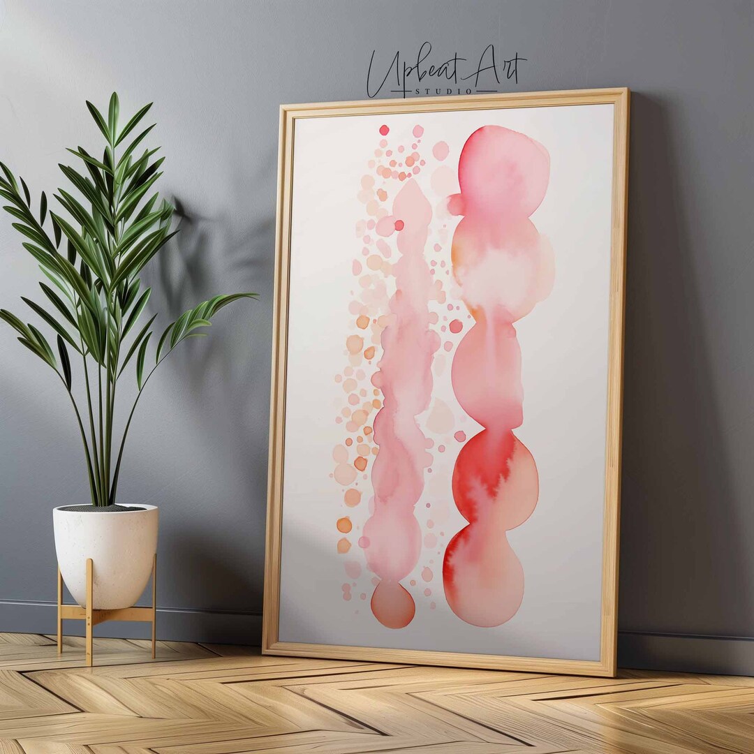 Light Pink Printable Poster, Pink Gradient Canvas, Cute Pink Wall Art ...
