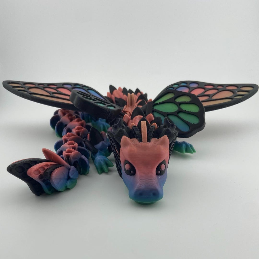 Flexi Dragon Fidget Toy | 3D Printed Articulated - Etsy