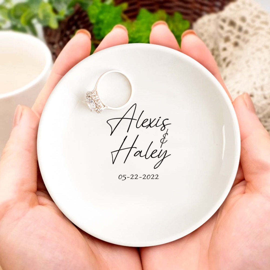 Custom Engagement Ring Dish Personalized Wedding Ring Dish Ceramic ...