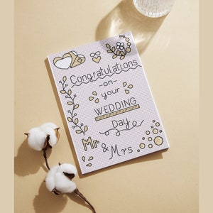 Patrón boda punto de cruz, tarjeta punto de cruz boda, tarjeta punto de cruz, regalo para felicitaciones, regalo para recién casados, punto de cruz pastel
