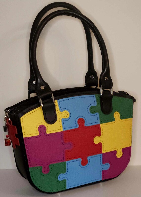 Leather Puzzle Handbag - Etsy display picture 2