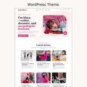 Minimal Feminine WordPress Blog Theme, Lifestyle Blogger Website, WooCommerce Shop, Kadence Blocks