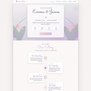 NEW!! Wedding WordPress Theme with RSVP, Countdown & Gallery | No-Code Website Template