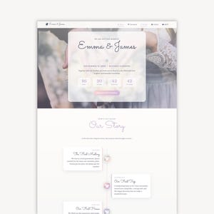 NEW!! Wedding WordPress Theme with RSVP, Countdown & Gallery | No-Code Website Template